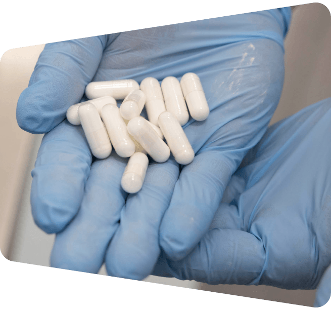 Hand holding nutraceuticals
